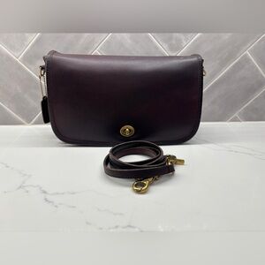 Vintage Coach Convertible Clutch Burgundy